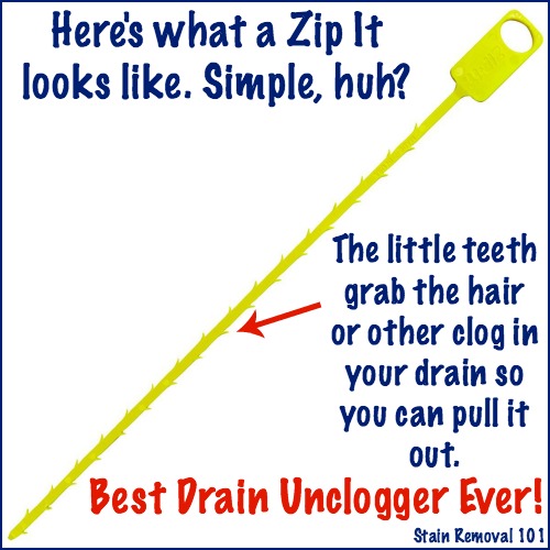 Simple & Chemical Free Drain Unclogger: Zip It Drain Cleaning Tool