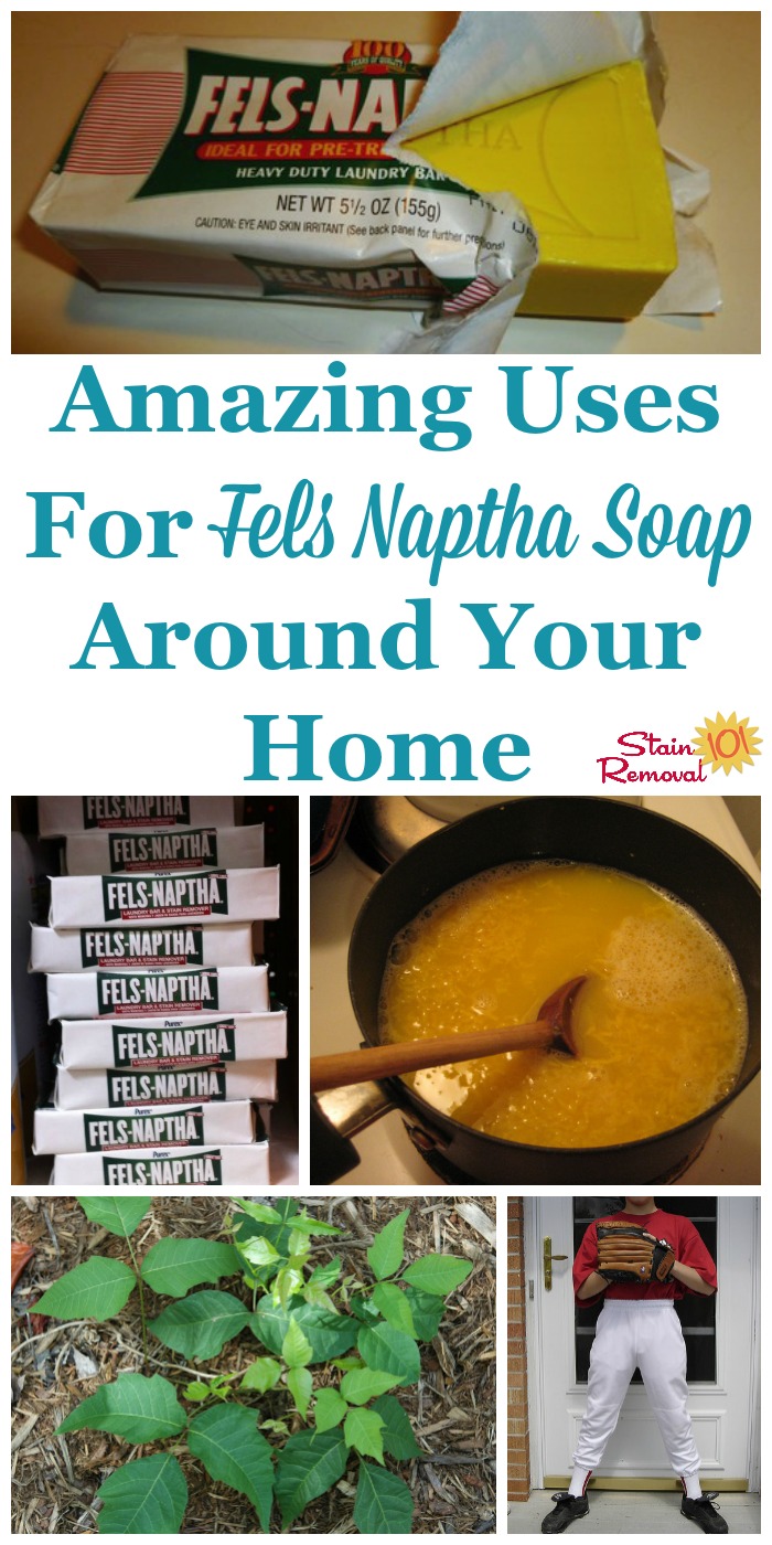Amazing uses for Fels Naptha soap around your home, including for stain removal, cleaning, laundry, and even more! {on Stain Removal 101} #FelsNaptha #LaundryTips #StainRemoval