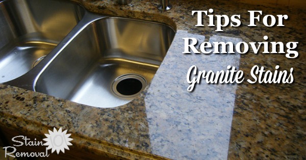 Tips for how to remove granite stains, including from grease using a poultice {on Stain Removal 101}