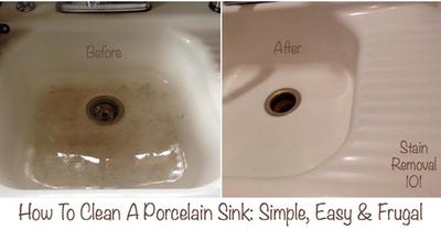 How To Clean Porcelain Sink Simple Easy Frugal Trick