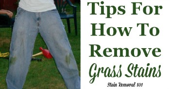 Tips for how to remove grass stains