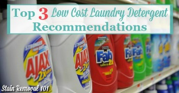 Top 3 low cost laundry detergent recommendations