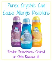 Purex Crystals can cause allergic reactions