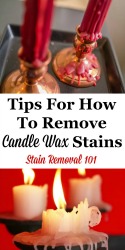 How To Remove Candle Wax Stains