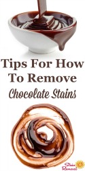 How To Remove Chocolate Stain