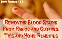 tips for removing blood stains from fabric