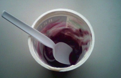 Blueberry Yogurt Stains Easily