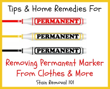 Removing Permanent Marker From Clothes & More: Tips & Home ...