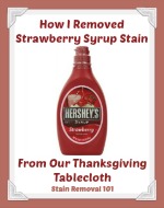 how I removed strawberry syrup stains