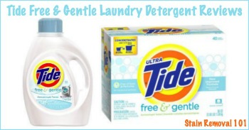 Reviews of Tide Free and Gentle detergent