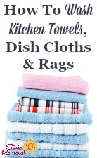 How To Wash Kitchen Towels