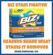 BIZ stain fighter uses