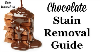 Chocolate stain removal guide