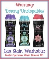 downy unstopables can stain washable