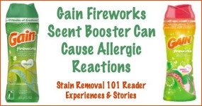 Gain Fireworks can cause allergic reactions