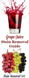 How To Remove Grape Juice Stains