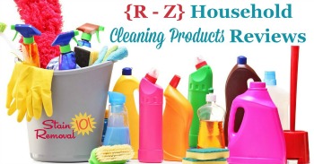{R - Z} Household cleaning products reviews