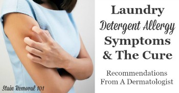Laundry detergent allergy symptoms and their cure