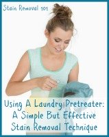 tips for using laundry pretreater