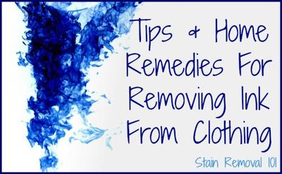 How To Remove Ink Stains From Clothes