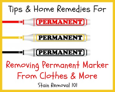 Can permanent marker be removed from clothes