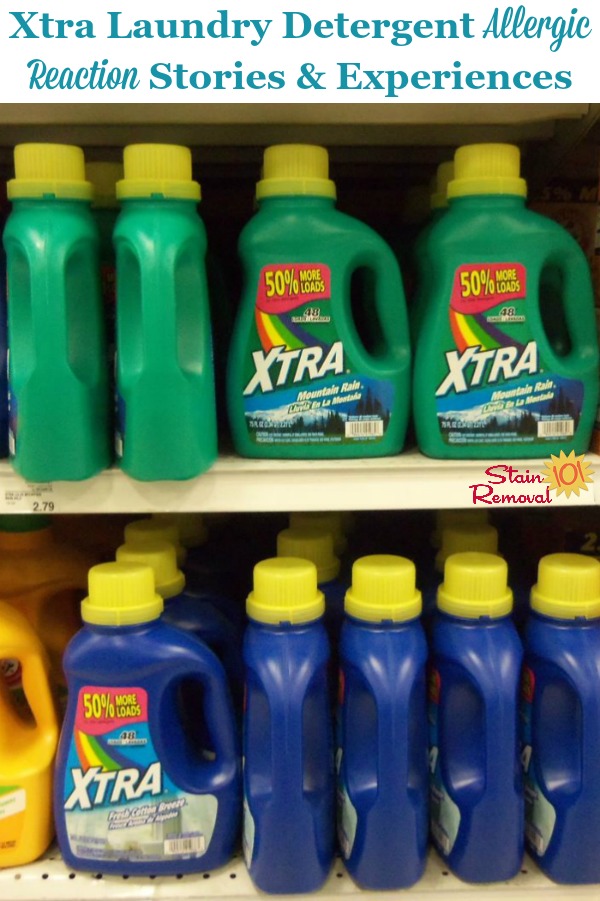 Xtra laundry detergent allergic reaction stories and experiences from real people {on Stain Removal 101} #XtraLaundryDetergent #LaundryDetergentAllergy #LaundryAllergies
