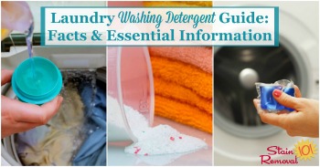 Laundry washing detergent guide