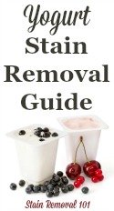 How To Remove Yogurt Stains
